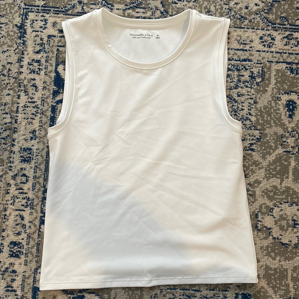 White Abercrombie Soft A&F Tank Top